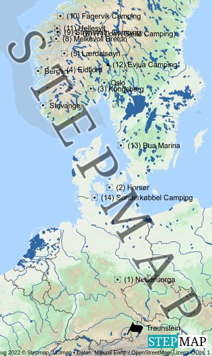 Stepmap Norwegen Landkarte F R Europa