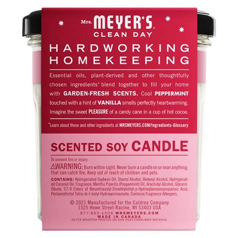 Mrs Meyer S Clean Day Scented Soy Candle In Peppermint Ounce