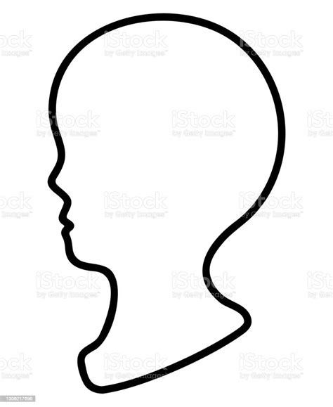 Human Profile Silhouette Isolated Vector Illustration Stock Illustration - Download Image Now ...