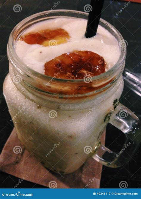 Roasted Banana Smoothies In Bangkok Stock Image Image Of Thailand