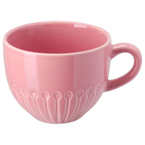 Strimmig Mug Stoneware Pink Ikea