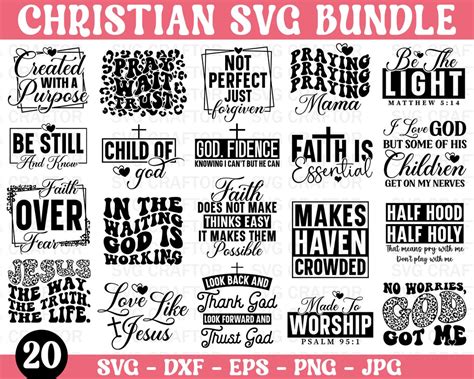 Christian Quotes Svg Christian Svg Bundle Christian Svg - Etsy