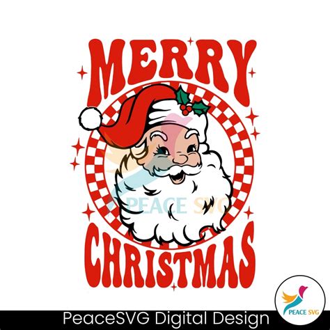 Merry Christmas Santa Claus Svg Peacesvg