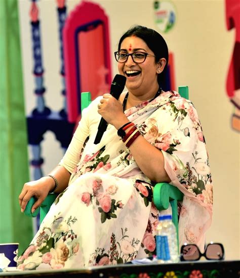 Union Minister And BJP Leader Smriti Irani During The Discussion Session