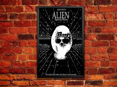 Alien Movie Poster In Space No One Can Hear You Scream From Etsy