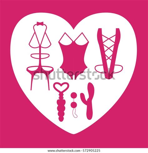 Adult Sex Toys Laces Silhouettes Vector Stock Vector Royalty Free