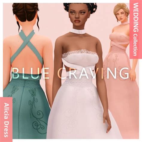 Sims 4 Cc Alicia Wedding Dress Sims 4 Wedding Dress Sims 4 Sims 4 Mods Clothes