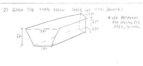 Solved 2) GIVEN THE SHAPE BELOW SOLVE FOR TOTAL Noume: GEL | Chegg.com