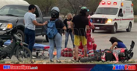 Hoy Tamaulipas Temerario Motociclista Resulto Con Fractura Tras