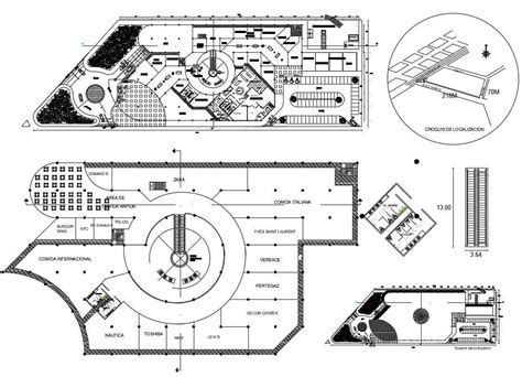 D Layout Plan Of Shopping Center Building Which Shows Work Plan Design