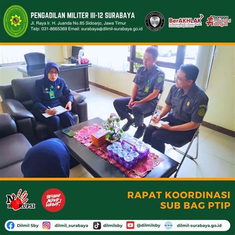 Rapat Pejabat Pengelola Keuangan Pengadilan Militer III 12 Surabaya