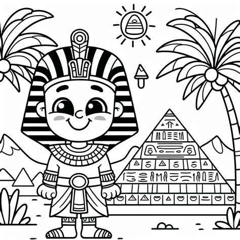 Coloring Page Ancient Egypt Pharaoh Color Page For Kids