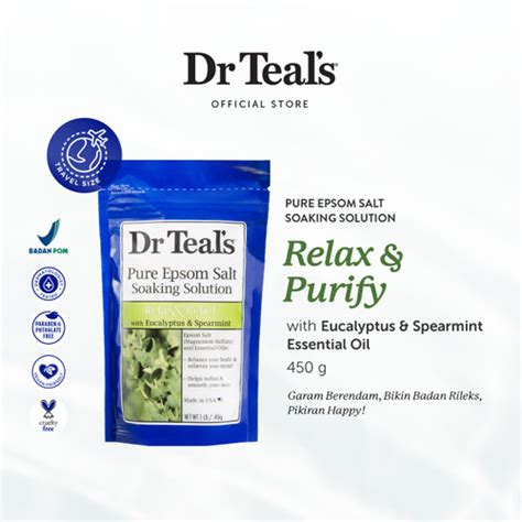 Promo Dr Teal’s Pure Epsom Salt Relaxandpurify With Eucalyptus Spearmint 450g Kota Tangerang