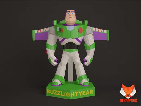 Buzz Lightyear Papercraft PDF Template DIY 3d ModelPaper | Etsy