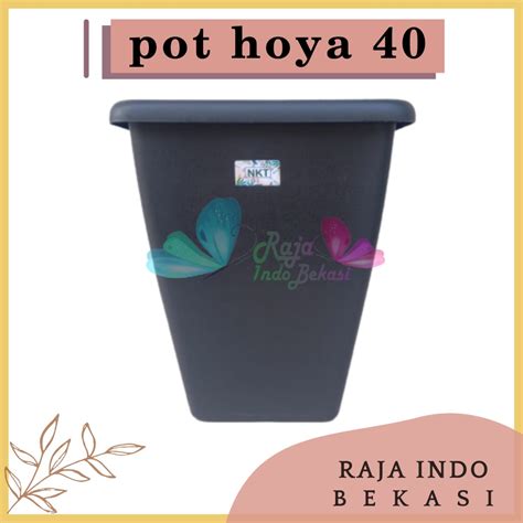 Jual Pot Kotak Tinggi NKT HOYA 40 Hitam Untuk Bunga Tanaman Pot Tinggi