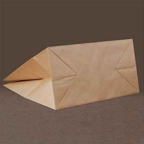 Brown Square Bottom Kraft Paper Bags For Packaging Capacity 2kg At