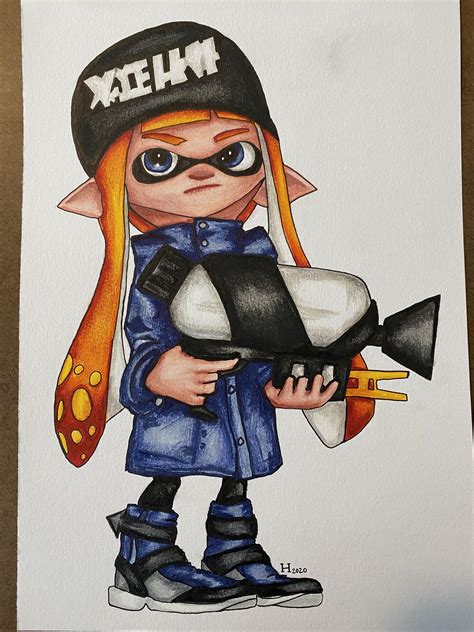 Inkling Fan Art I Made With Markers And Colored Pencils Rsplatoon