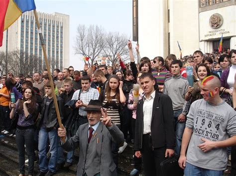 Protestele De La Chisinau Din Aprilie Impotriva Guv Flickr