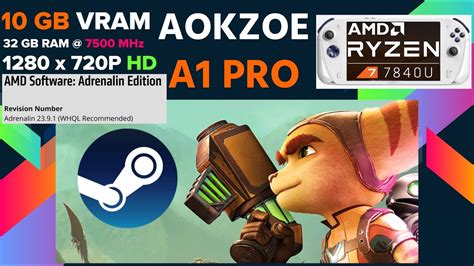 Ratchet Clank Rift Apart Running On Aokzoe A Pro Gb Vram Amd