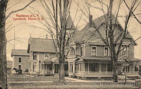 Residence of C.F. Comstock Altmar, NY Postcard