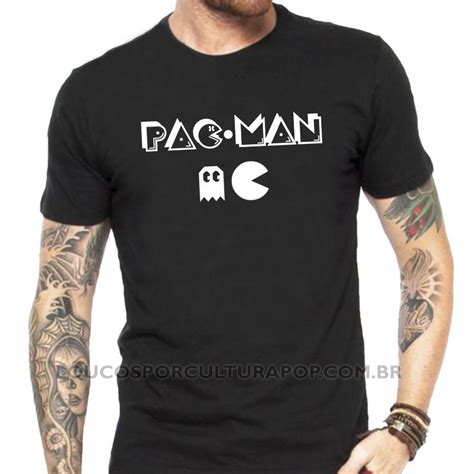 Camiseta Masculina Pac Man Loucos Por Cultura Pop