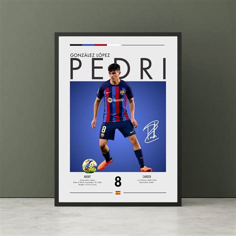 Pedri Poster Pedri Barcelona Print Football T Sports Poster