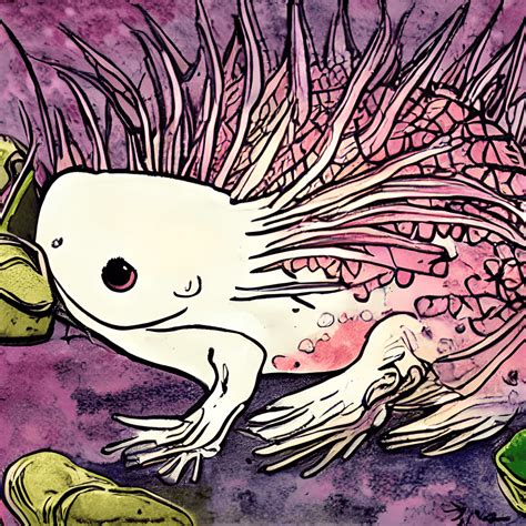 Gr Fico De Dibujos Animados De Axolotl Creative Fabrica