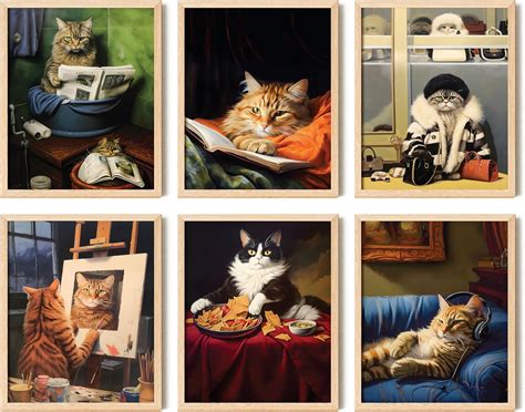 Amazon.com: 97 Decor Funny Cat Poster - 8x10 Inch Cat Art Wall Decor ...