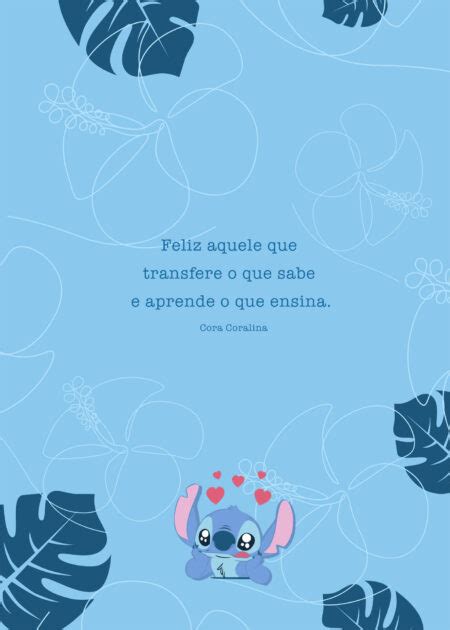 Contra Capa Planner Professor Stitch Fazendo A Nossa Festa