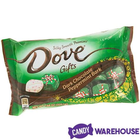 Dove Peppermint Bark Dark Chocolate Squares: 28-Piece Bag | Candy Warehouse