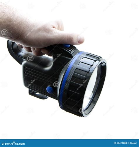 flashlight stock photo image  white flashlight