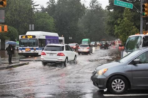 NYC Streets Turn Into Raging Rivers During Epic Downpour Flooding Roads