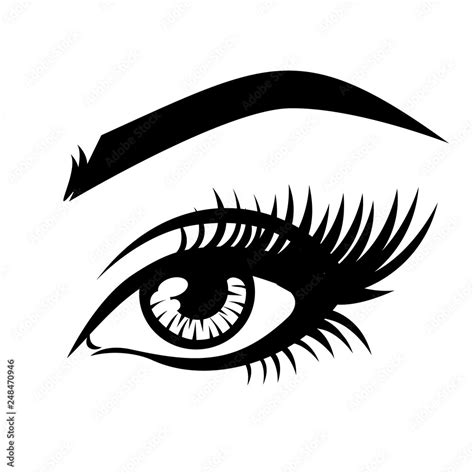 Eyelash Extension Logo Vector Illustration Of Eye With Eyelashes For