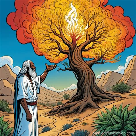 Moses With The Burning Bush Prompts Stable Diffusion Online