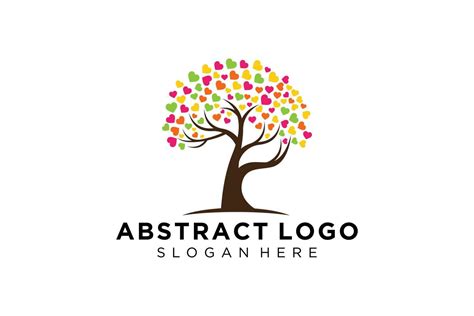 Green tree logo design natural and abstract leaf. 16026111 Vector Art ...