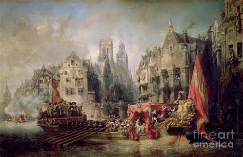 The Arrival Of Fernando Alvarez De Toledo Duke Of Alba Painting By