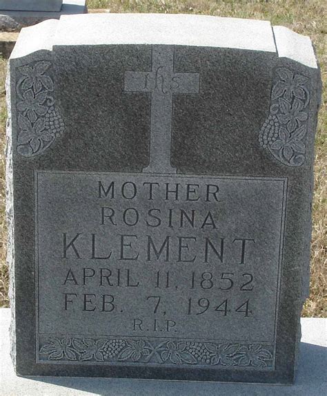 Rosina Steger Klement 1852 1944 Memorial Find A Grave