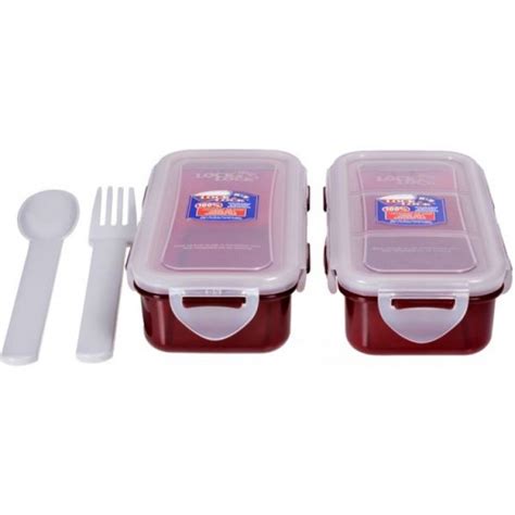 Jual Set Box Lunch Lock Lock Lunch Box Set 2p Red Hpl752dr Lunch Box