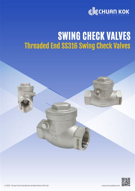 Threaded End SS316 Check Valve CHUAN KOK