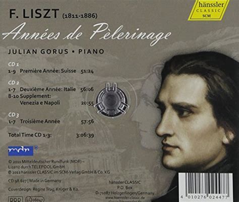 Liszt Années de Pèlerinage La Boîte à Musique