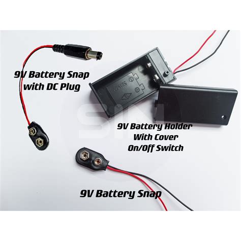 9V Battery Snap Connector 9V Battery Holder With Casing On Off