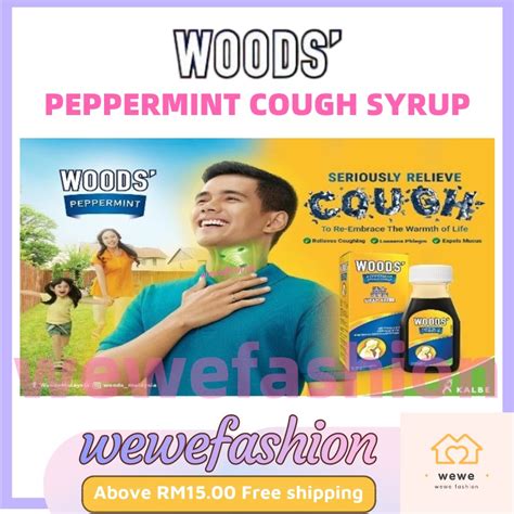 Ready Stock Woods Peppermint Cough Syrup For Adult 50ml 100ml Woods Sirap Batuk Ubat