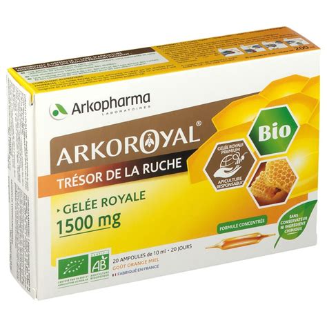 Arkopharma ARKOROYAL Gelée Royale Bio 1500 mg 20x10 ml Redcare Pharmacie