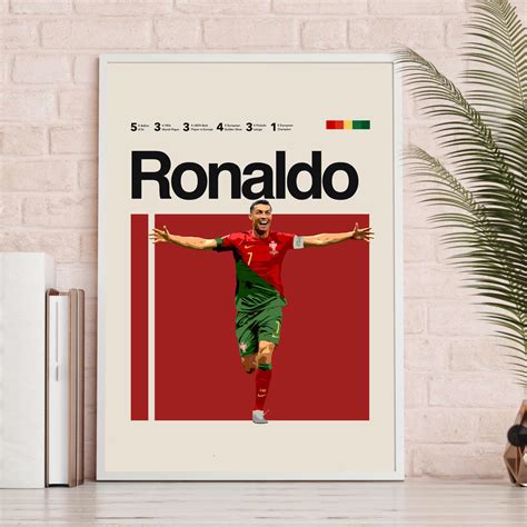 Cristiano Ronaldo Inspired Poster, Portugal Football poster Minimalist ...