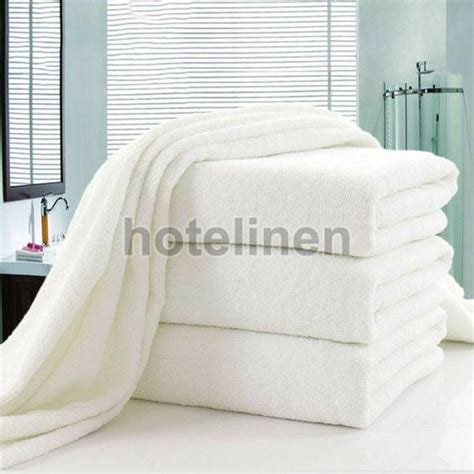 Hotelinen Plain Cotton Terry Bath Towel Feature Softness Easily