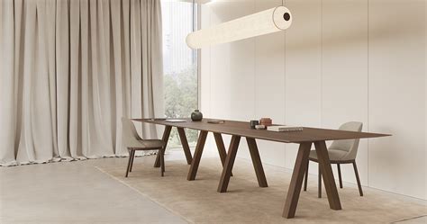 Minimalist table | Trestle by John Pawson | Viccarbe