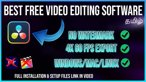 BEST FREE VIDEO EDITING SOFTWARE FOR PC IN TAMIL WINDOWS MAC