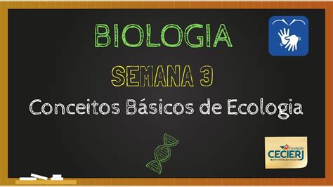 Em Libras Biologia Semana 3 Conceitos Básicos de Ecologia