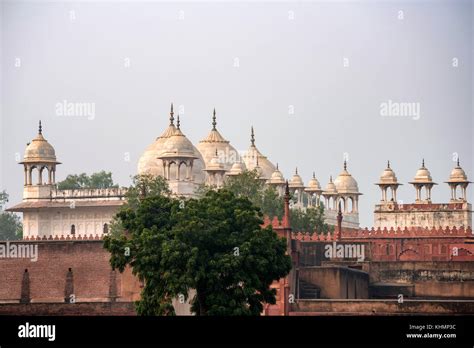 Moti Masjid Or Pearl Mosque In Agra Fort India Stock Photo Alamy