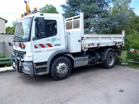 Camion Mercedes Atego T Tri Benne Plaque Setra Coffre